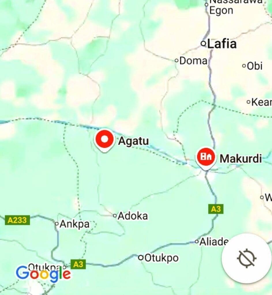 Google map depicting the massacre zone.