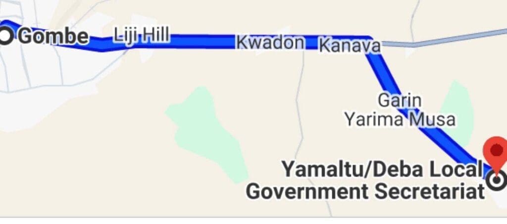Google map depicts location where ECWA Pastor was likely shot to death. Credit: Google maps.