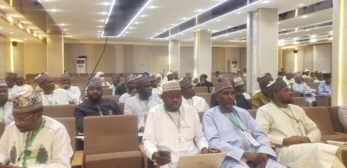 Nigerian Muslim pilgrims for the 2024 Hajj pilgrimage receiving lecture ahead of pilgrimage to Saudi Arabia. Courtesy of the National Hajj Commission of Nigeria @ Facebook.
