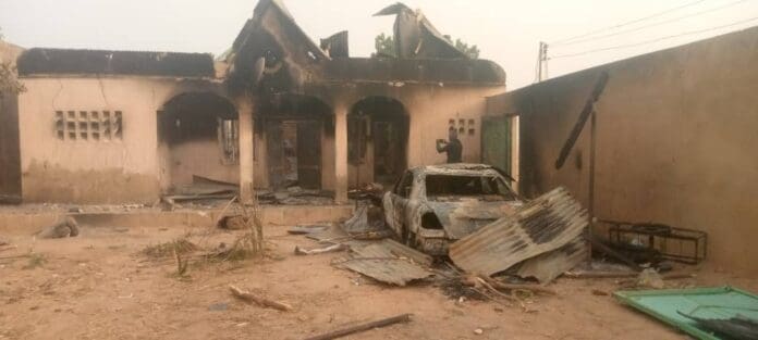 Ruins of the family house of lecturer Sadiq Mani Abubak, after a mob seeking his execution found him unavailable on Jan.30, 2024. credit: Sadiq Mani Abubakar.