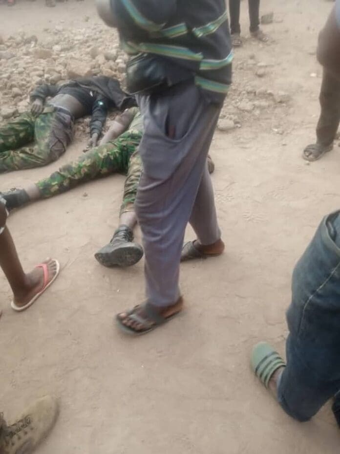 Bodies of the 2 soldiers killed in Jato-Aka 