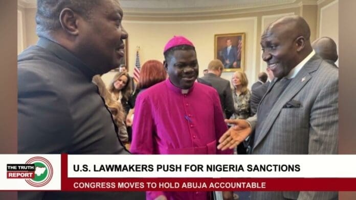Nigeria’s worsening security crisis takes center stage as freed Nigerian leader exposes 55 terrorist camps operating in the southwest. Meanwhile, U.S. lawmakers push for sanctions against Abuja over Christian persecution, and President Tinubu denies allegations of religious bias during a crucial meeting with Catholic bishops.