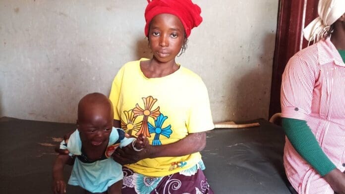 Esther Moses with her 4 months old baby just released Rijana 