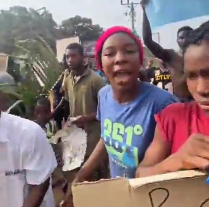 Picture of Otukpo Youths protesting Against Fulani activities , Credit Olikita Ekani