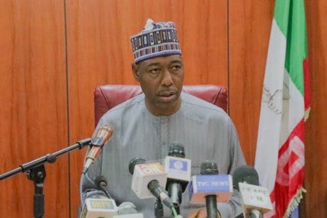 Governor Babagana Umara Zulum, Executive Governor of Borno state. Courtesy: Borno state Government media.