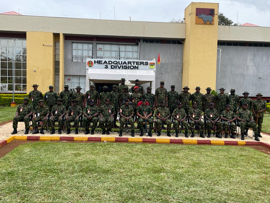 Officers of the 3rd Division Headquarters in a group photograph. Credit: Facebook