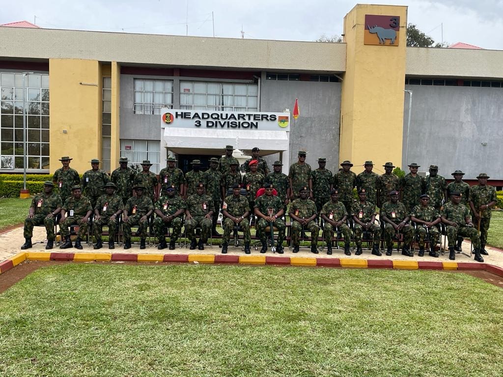 Officers of the 3rd Division Headquarters in a group photograph. Credit: Facebook