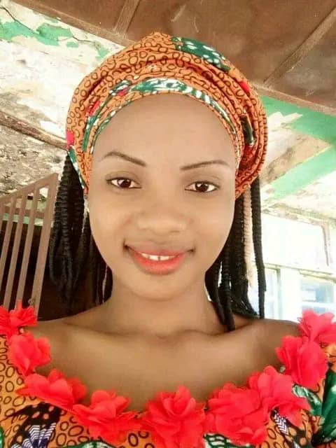 Deborah Emmanuel self-portrait in her last year at Shehu Shegari College.