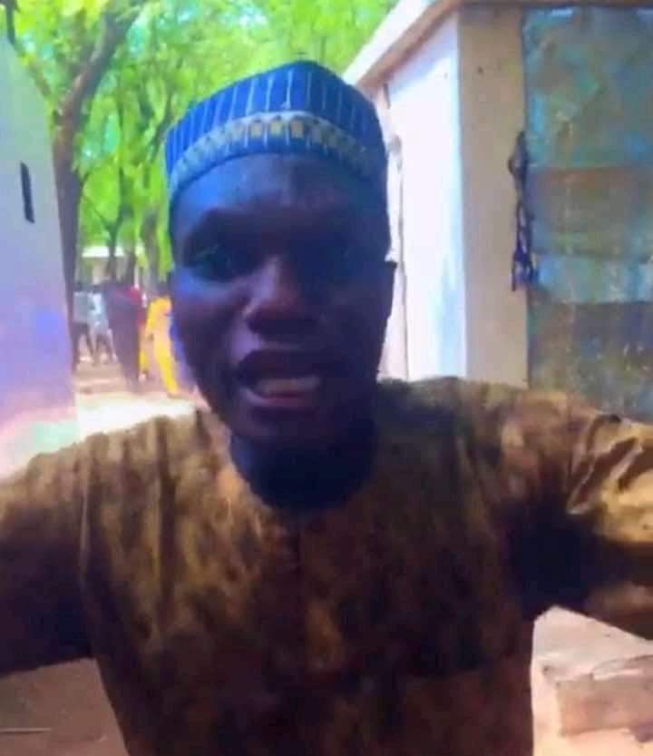 Screen shot of man who said in viral video dated May 12, 2022: "I killed Deborah."  Videos of the day showed scores of men shouting around the scene of the murder.  source unknown. 