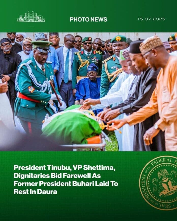 Burial Photo of President Buhari. Credit State House Media Crew.