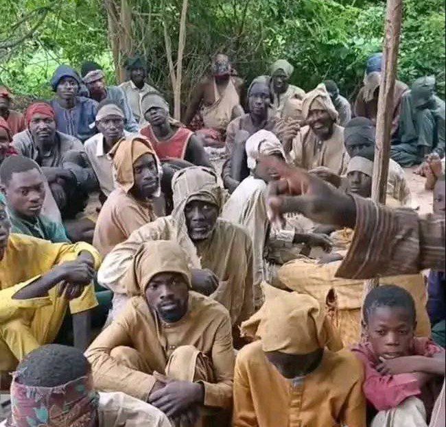 Stilled-pictures-of-the-hostages-captured-from-the-viral-video-as-they-are-kept-in-Zamfara-forest-Tuesday.-Credit-X