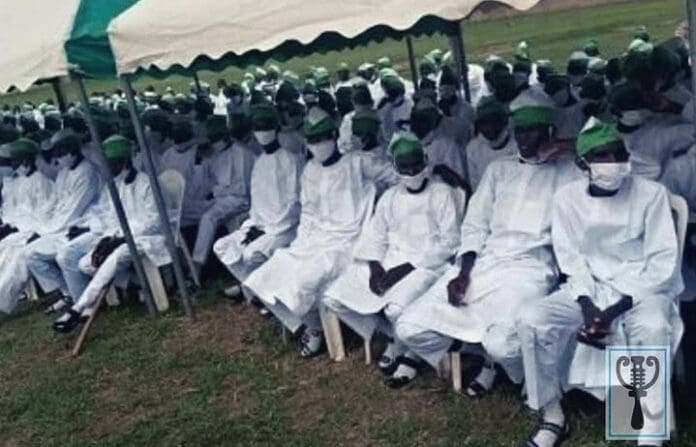 Picture of repentant Boko Haram terrorist members during a de-radicalization program in Gombe state. Picture Courtesy: Guardian newspaper.