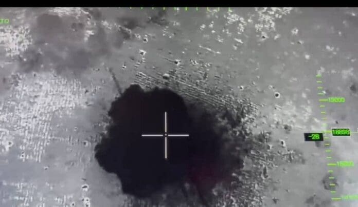 NAF aircraft map showing arial view of area bombed by the Nigerian Air Force Picture Courtesy: Nigerian Air Force