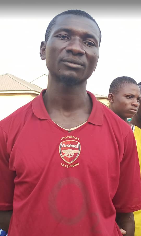 Azende Festus, Spokesperson for Abagana IDP camp Credit Olikita Ekani.