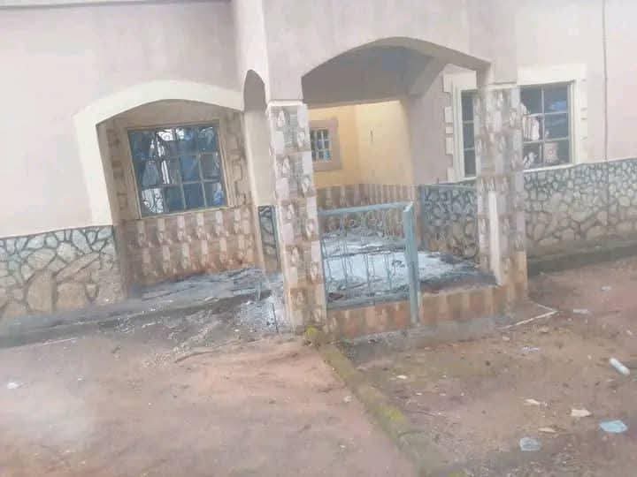 Burnt images of St. Paul Catholic Parish Aye-Twar Credit: Katsina-Ala Catholic Diocese Media.