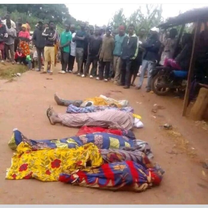 Burial ceremony Monday in Kauru County for Christians killed August 25. Courtesy Irigwe Development Association.