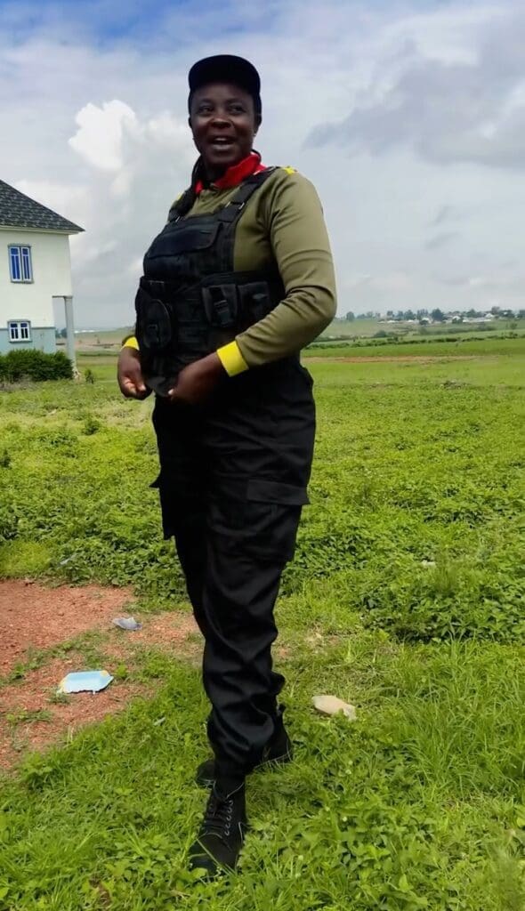 Mrs. Tawa Samson, a dedicated civilian guard leader in Butura, Plateau State was killed August 26th while returning from watch duty. Credit Masara Kim 
