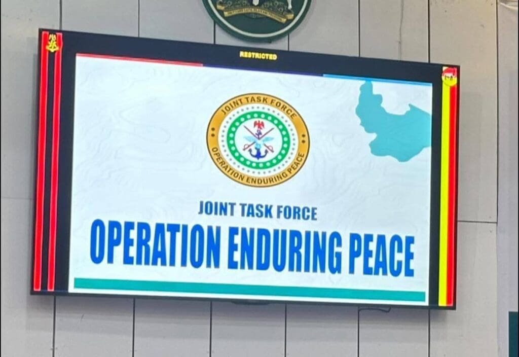 The new identity of a decades old joint military task force Operation Safe haven in Plateau State. Credit Golok Namwa.