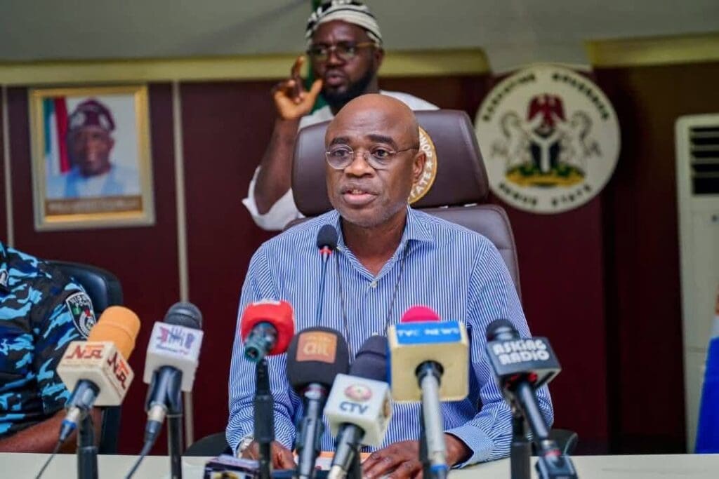 Gov Alia of Benue State, addressing families of the fallen heroes on September 5, 2025 at Government House Makurdi Credit: Government House Press.