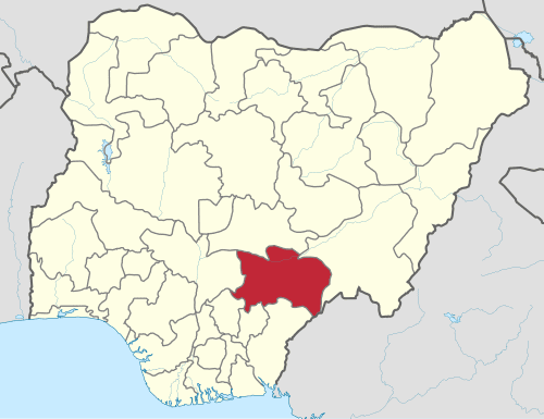 Nigeria Map, showing location of Benue State Credit: Google.