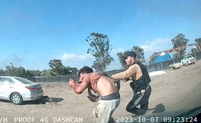 By Dashcam footage: No human authorship - https://www.timesofisrael.com/liveblog_entry/tv-police-probe-of-reim-massacre-shows-terrorists-didnt-know-about-party-in-advance/, Public Domain, https://commons.wikimedia.org/w/index.php?curid=141865641