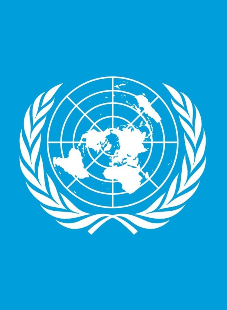 Flag of the United Nations.