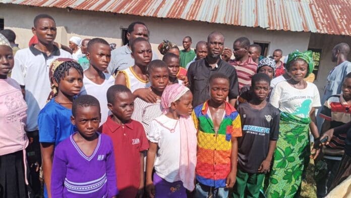 Children who are IDPs from Aye Twar in Benue State but now sheltering in Amadu, Taraba State. Photo by Mike Odeh James.