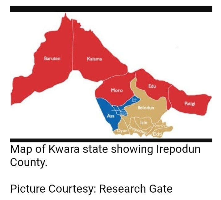 Kwara State map.