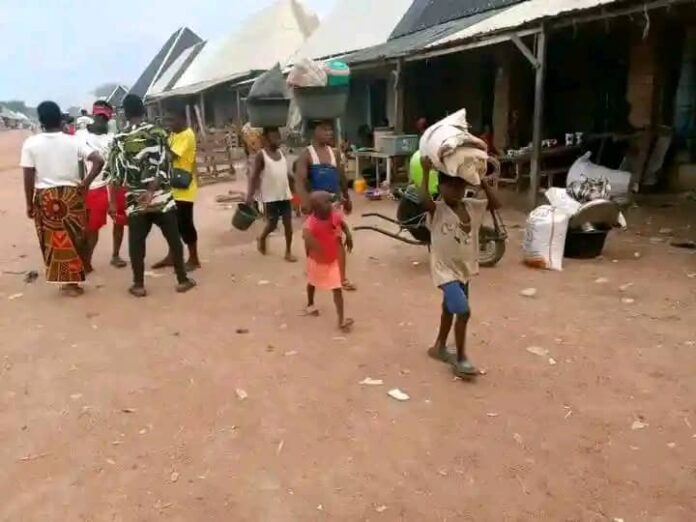 Villagers from Igbum running away from from Fulani attacks. Credit Mike Odeh James.