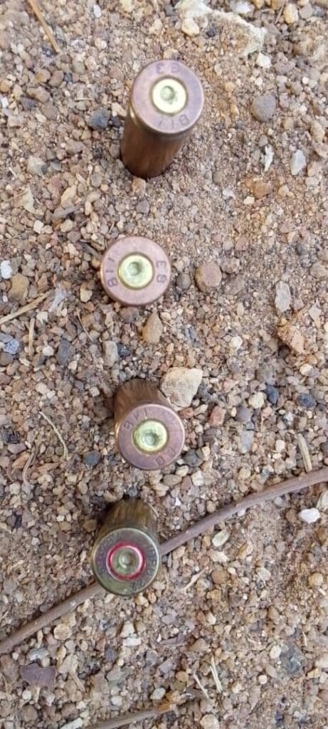 Bullet casings expended by the terrorists. Photo by Mike Odeh James.