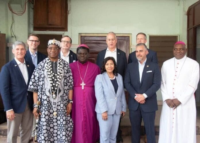 The Tor Tiv, Prof James Ayatse, Benue Catholic Bishops and Members of US Congressmen at Bishop's House Makurdi.