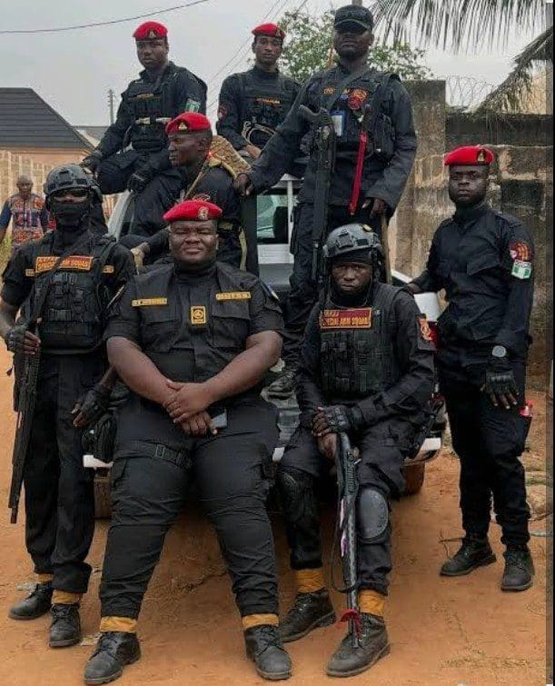 Members of Nigerian Hunters and Forest Security Service in their operation gear. Picture Courtesy: Nigerian Hunters and Forest Security Service media.