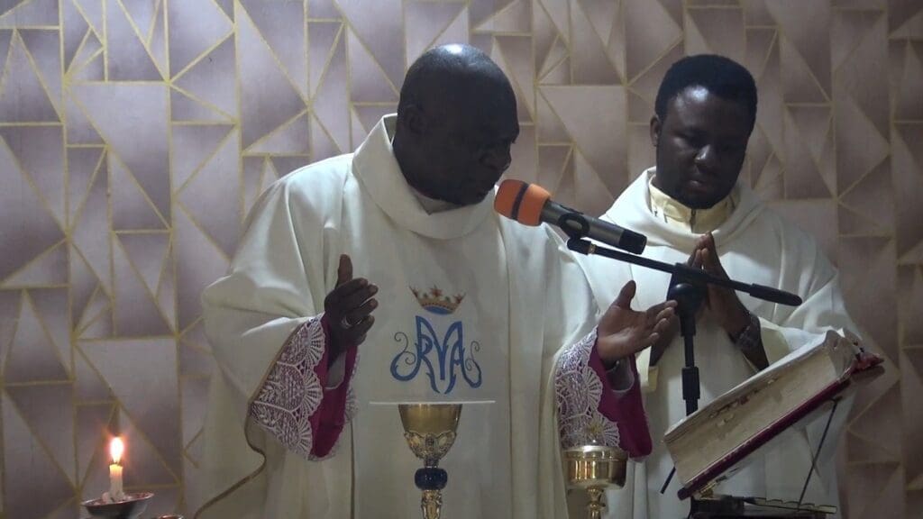 John Bogna Bakrni, speaking during Christmas Mass | Photo Credit: M.Kiara
