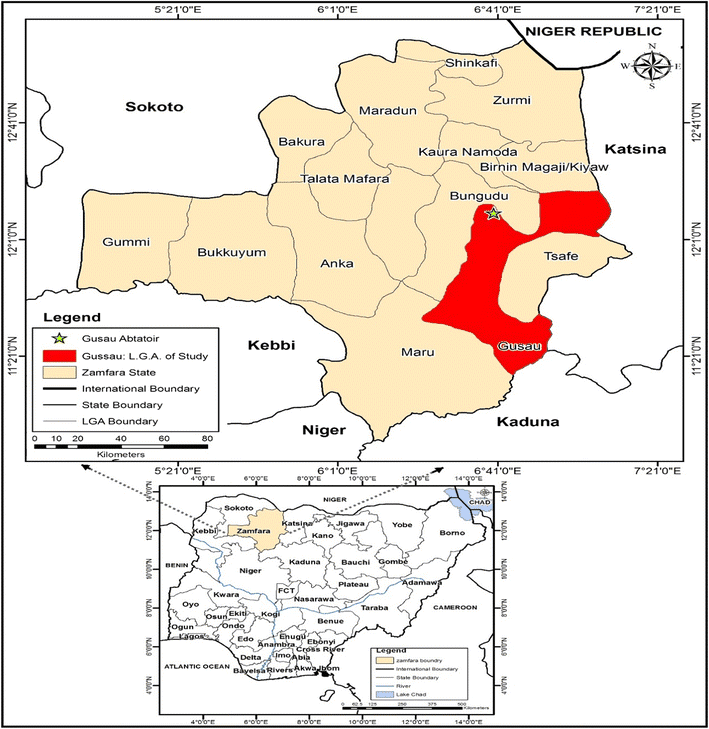 Map of Zamfara showing region where Fulani terrorists extort farmers 