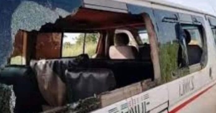 Attacked Benue Links Bus Credit: Benue Links News.