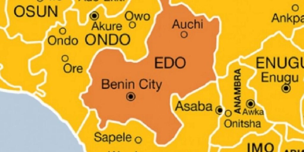 Map showing Auchi’s location | Photo Credit: Sahara reporters. 