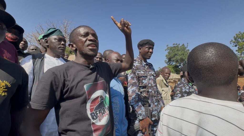 Solomon Dalyop, rights attorney and tribal youth leader criticizes military’s role during attacks in Buhum village near Jos on Christmas Eve. Photo by Masara Kim