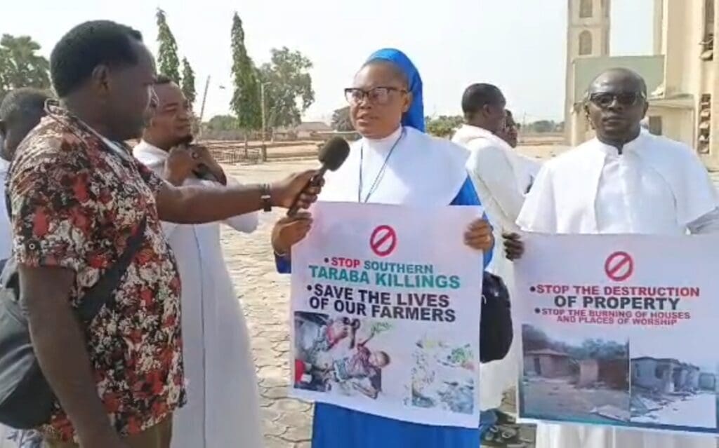 Nun Thelma Otuonye speaking to TruthNigeria. Photo by Mike Odeh James.  