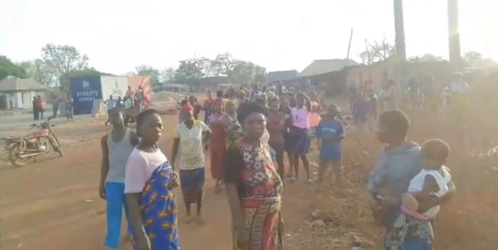 Residents of Entekpa, who escaped Fulani terrorists attack on Monday
Credit: Ngbede Ofoine