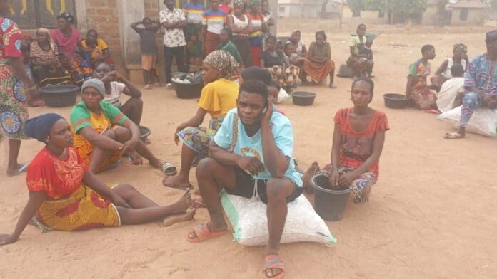 Victims of terrorist attacks in Amadu were supplied food by Equipping The Persecuted. Credit Mike Odeh James.