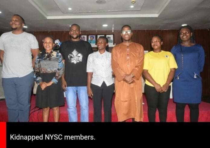 7 National Youth Corp Members kidnapped in Sokoto in 2023. Picture Courtesy: Punch Newspaper.
