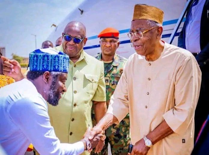 General Danjuma visiting Takum Credit Facebook page of Taraba news