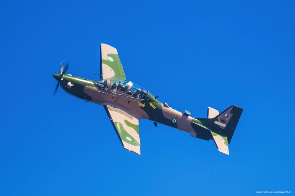 The A-29 Super Tucano aircraft procured by the Nigerian Air Force (NAF) in 2021 specifically for precision counter-terrorism operations