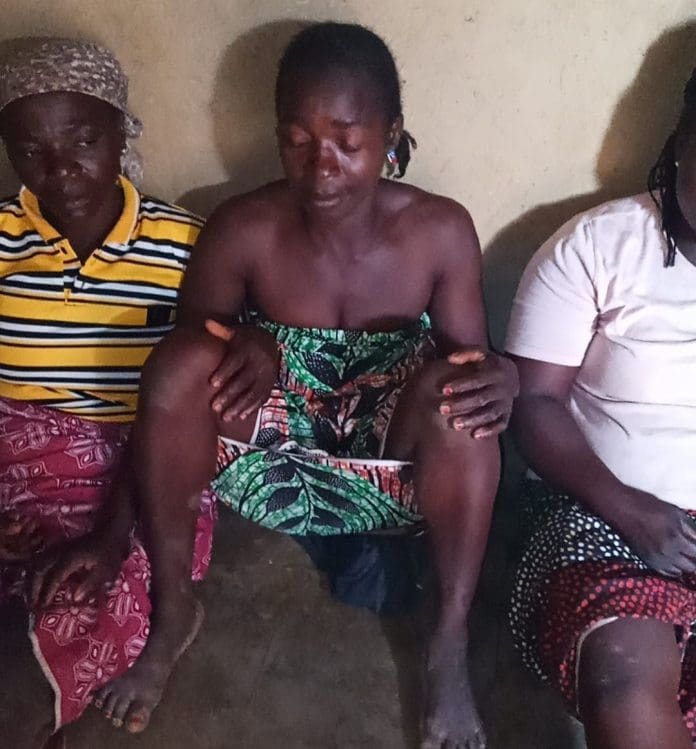 Sarah Ezekiel in tears, after burial of her son in Ansa Lawrence Zongo TruthNigeria 