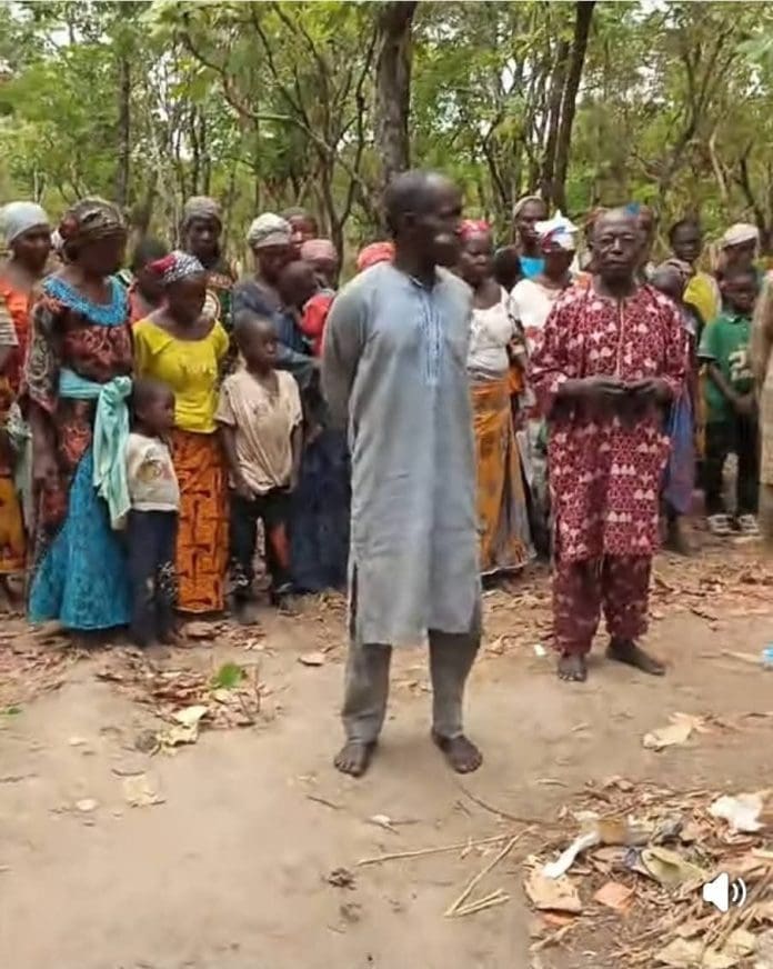37 Hostages in an undisclosed bush believed to be around Rijana axis, Kachia county, Southern Kaduna a week after gunmen stormed Ariko village in Kachia County, Killed 7 during last Easter Sunday Church Service (Credit: Facebook)