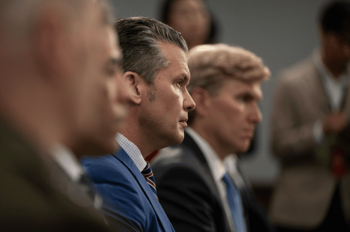 Secretary of War Pete Hegseth during a meeting at the Pentagon, Washington, D.C., May 11, 2026. (DoW photo by U.S. Air Force Staff Sgt. Madelyn Keech).