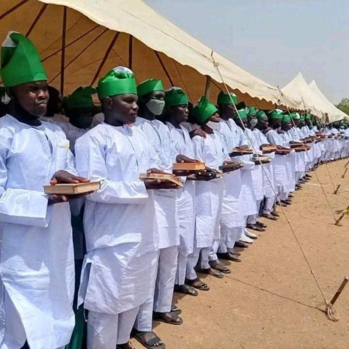 Repentant Boko Haram terrorists after the completion of a de-radicalisation program in Gombe, Gombe state, March, 2026 (Credit: Facebook)