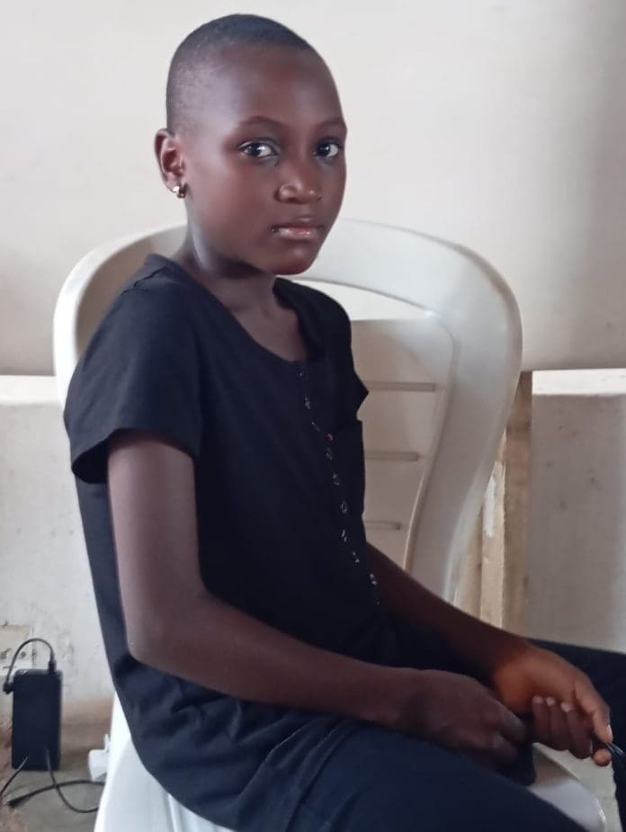 Pamela Dauda, 12 in Kaduna, May 2, 2026 after fielding questions from newsmen (Credit: Luka Binniyat)